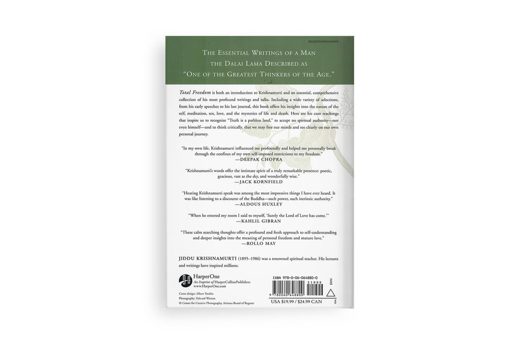 Total Freedom: The Essential Krishnamurti – Krishnamurti Bookstore